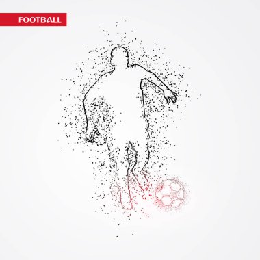 Futbol beyaz arka plan üzerinde renkli logo tasarımı