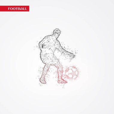 Futbol beyaz arka plan üzerinde renkli logo tasarımı