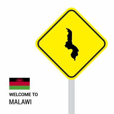 Malavi trafik işaretleri kartı tasarımı, vektör 