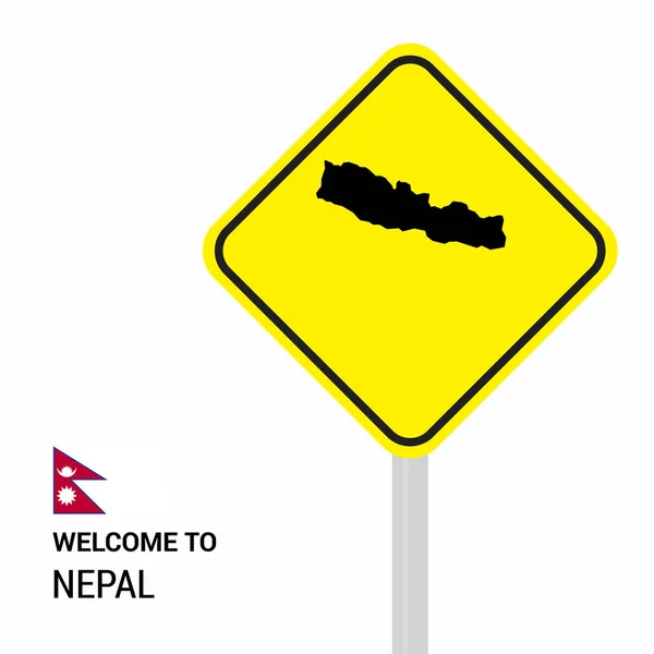 Nepal Verkehrsschilder Board Design Vektor — Stockvektor