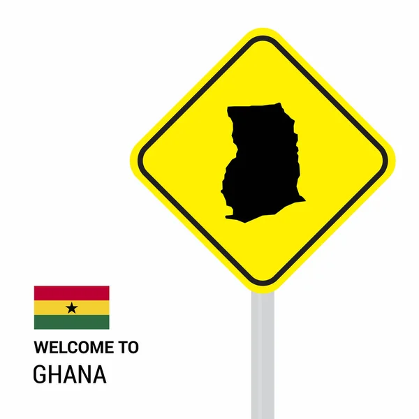 ガーナ交通標識基板設計 ベクトル イラスト — ストックベクタ