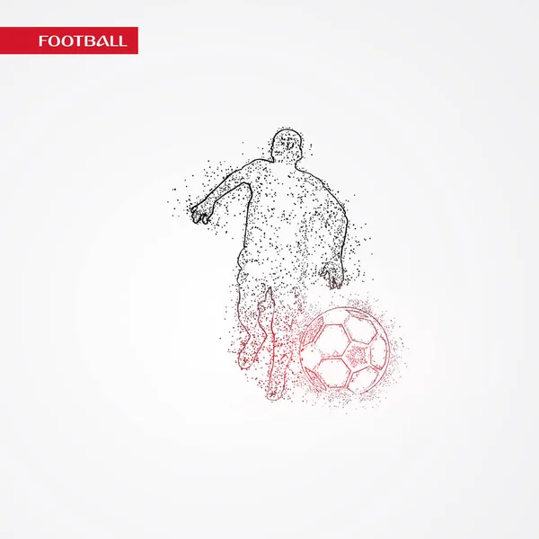 Football Design Logo Coloré Sur Fond Blanc — Image vectorielle