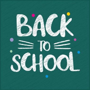 Yeşil renkli ve yaratıcı tasarım okulu tipografi geri 