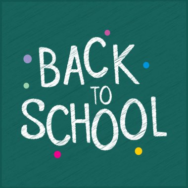 Yeşil renkli ve yaratıcı tasarım okulu tipografi geri 