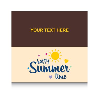 Mutlu yaz günü kartı yaratıcı tasarım, vektör çizim ile