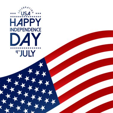 ABD Bağımsızlık günü tasarım ışık arka plan ve bayrak tasarımı, vektör çizim ile 