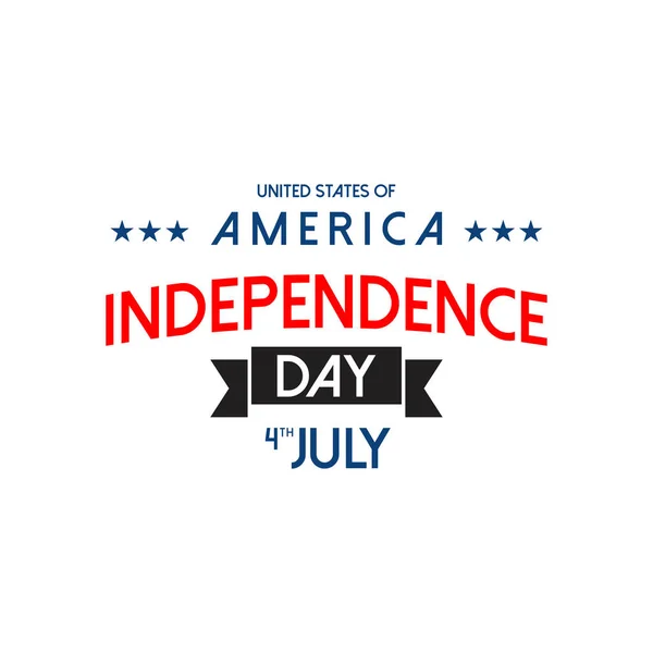 Cartão Dia Independência Americana Com Ilustração Vetor Design Criativo —  Vetores de Stock