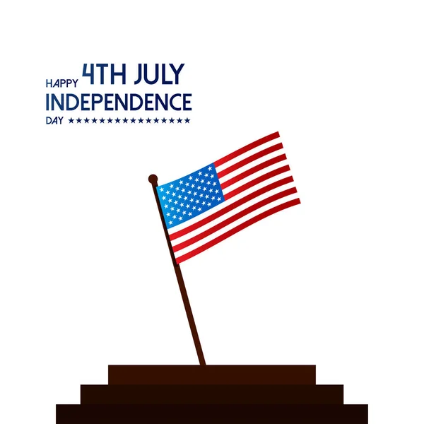 美国独立日设计与灯光背景与创意设计 — 图库矢量图片