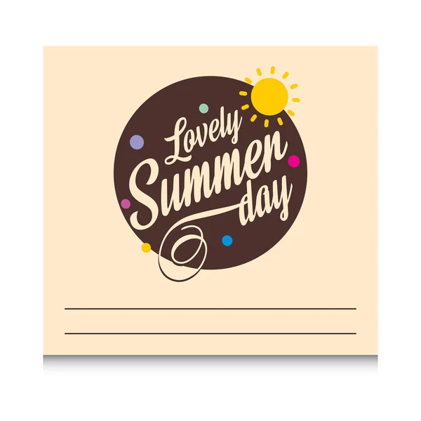 創造的なデザイン ベクトル図で幸せ夏の日カード — ストックベクタ