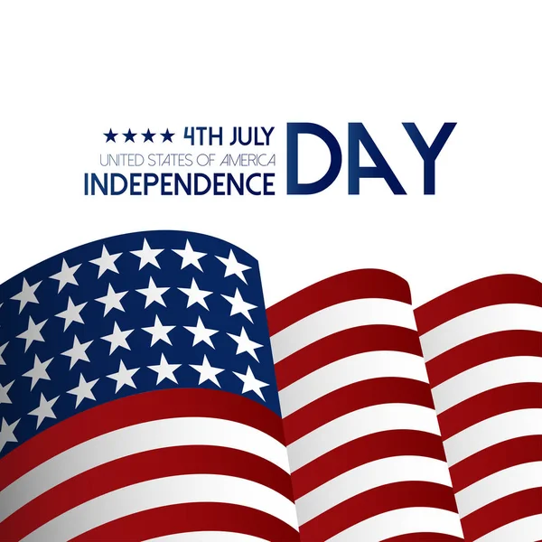 美国独立日设计与光背景和旗子设计 向量例证 — 图库矢量图片