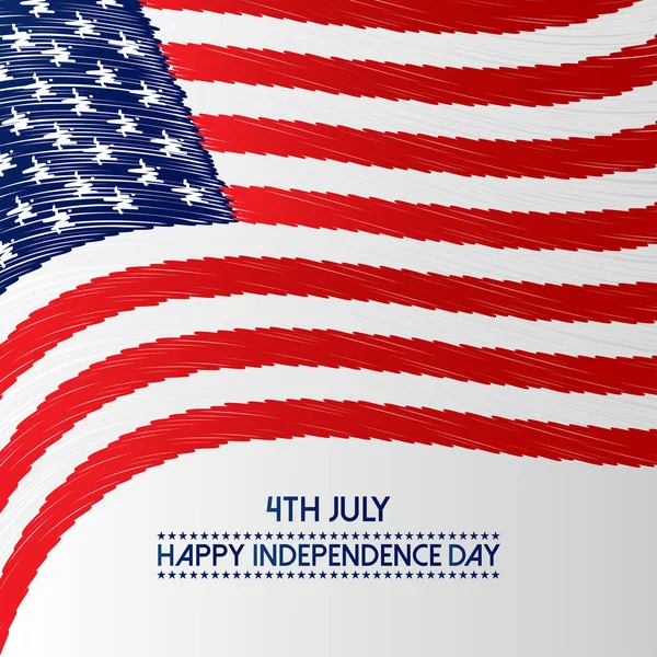 Fourth July Usa Independence Day — Stock Vector