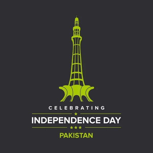 14Η Αυγούστου Ημέρα Ανεξαρτησίας Του Πακιστάν — Διανυσματικό Αρχείο