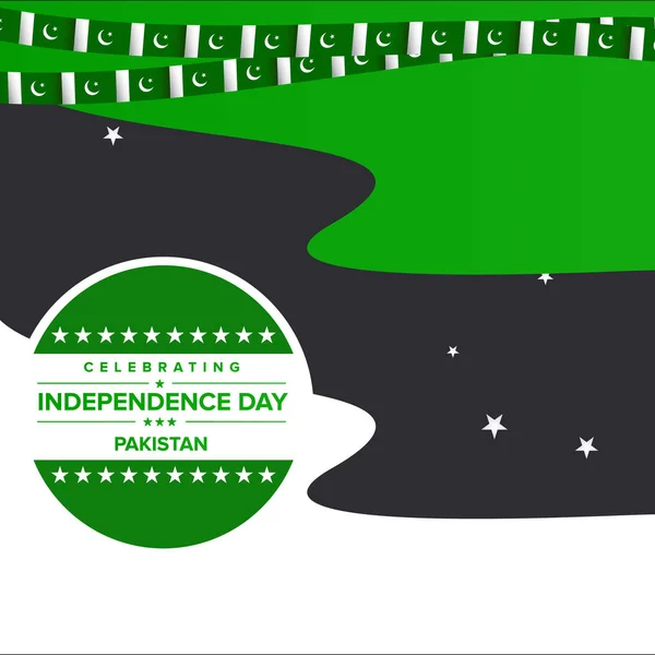 Tag Der Pakistanischen Unabhängigkeit August — Stockvektor