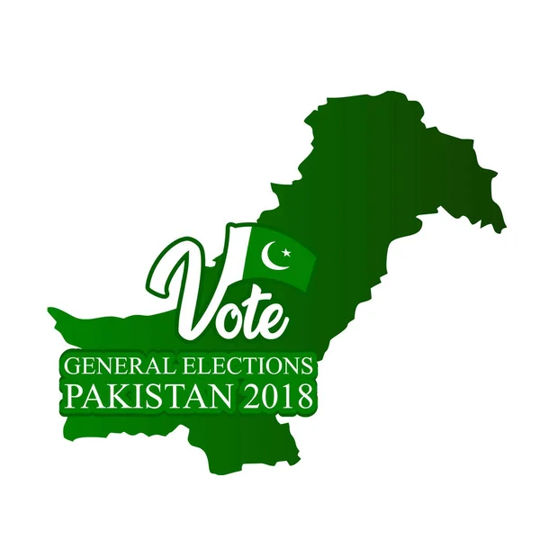 Általános Választások Pakisztán 2018 Poszter — Stock Vector
