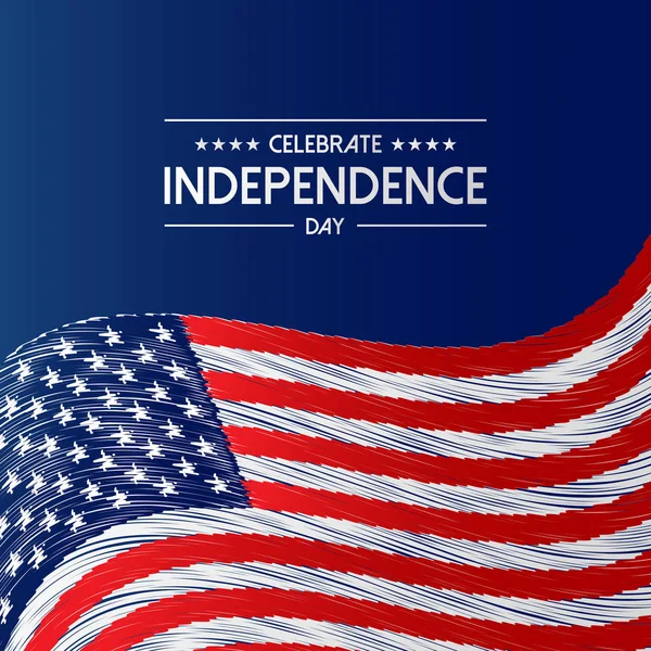 Plakat Zum Unabhängigkeitstag Der Usa Juli — Stockvektor