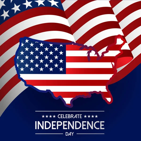 Den Nezávislosti Čtvrtého Července Usa — Stockový vektor