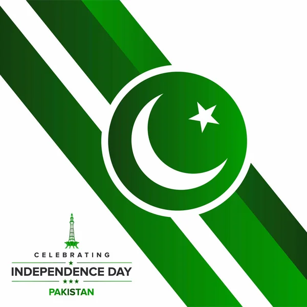 Dzień Niepodległości Pakistanu Sierpnia — Wektor stockowy