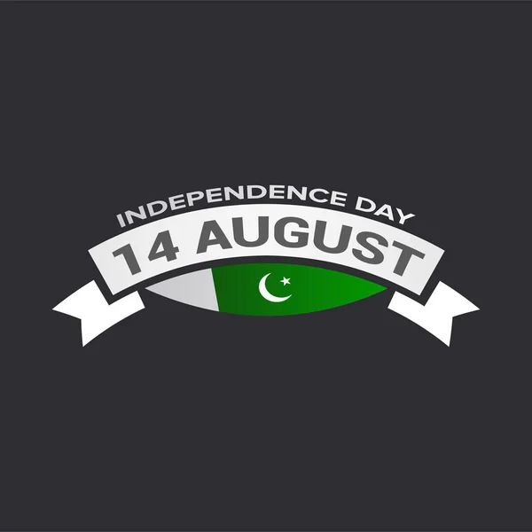 Día Independencia Pakistán Agosto — Archivo Imágenes Vectoriales