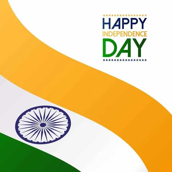 Diseño Del Día Independencia India Con Tipografía — Vector de stock