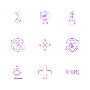 dizi iş ikonları/simgeleri, vektör, illüstrasyon 