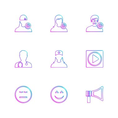 Kullanıcı profil resmi simgeler basit tarzda ayarla