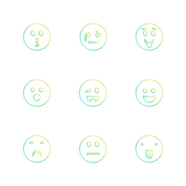 Smiley Icons Isolated Vector — Stock Vector