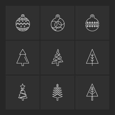 farklı minimalist düz vektör app simgeler siyah arka plan üzerine