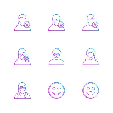 Kullanıcı profil resmi simgeler basit tarzda ayarla