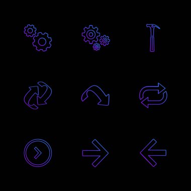 oklar yön işaretçiler yaratıcı simgeler ayarla, düz özel koleksiyon vektör