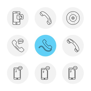 Bilgisayarlar, dijital cihazlar ve becerikli alet düğme düz stil ikonları ayarla