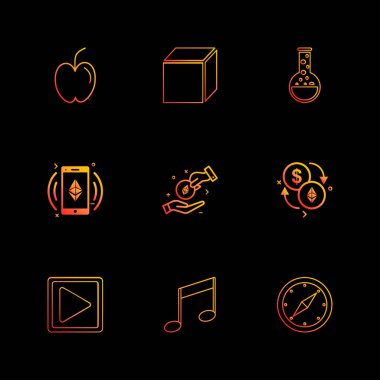 iş yaratıcı simgeler vektör tasarım düz koleksiyonu