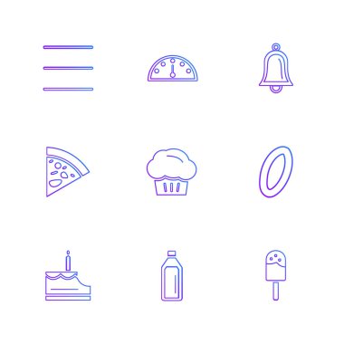 çeşitli minimalist vektör app simge kümesi  