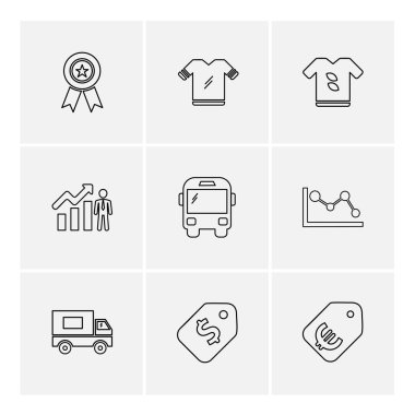 dizi iş ikonları/simgeleri, vektör, illüstrasyon 