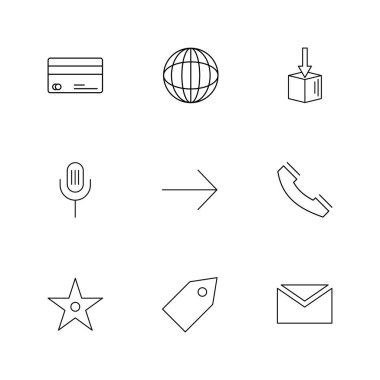 dizi iş ikonları/simgeleri, vektör, illüstrasyon 