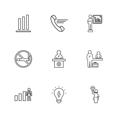 iş yaratıcı simgeler vektör tasarım düz koleksiyonu