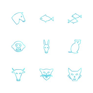 dizi iş ikonları/simgeleri, vektör, illüstrasyon 