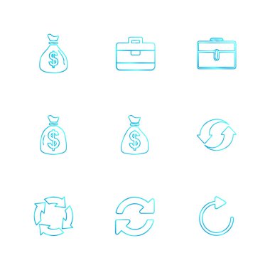 iş yaratıcı düz tasarım simgeler vektör koleksiyonu