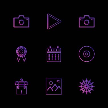 iş yaratıcı düz tasarım simgeler vektör koleksiyonu