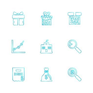 iş yaratıcı düz tasarım simgeler vektör koleksiyonu