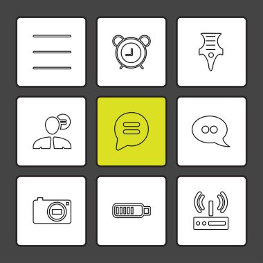 Bilgisayarlar, dijital cihazlar ve becerikli alet düğme düz stil ikonları ayarla