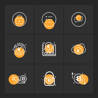 iş yaratıcı simgeler vektör tasarım düz koleksiyonu