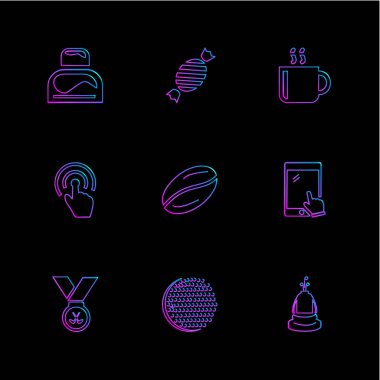 çeşitli semboller ile minimalist vektör simge kümesi