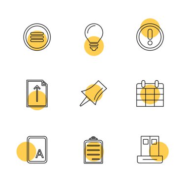 renkli daireler beyaz arka plan üzerinde izole ile farklı minimalist düz vektör app simgeleri