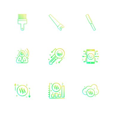 iş yaratıcı simgeler vektör tasarım düz koleksiyonu