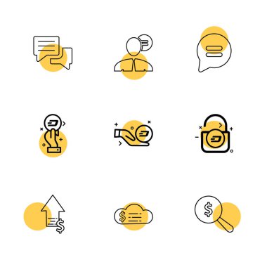 iş yaratıcı simgeler vektör tasarım düz koleksiyonu