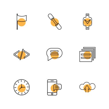 bilgisayar yaratıcı düz tasarım simgeler vektör koleksiyonu