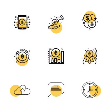 iş yaratıcı simgeler vektör tasarım düz koleksiyonu