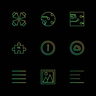 dizi iş ikonları/simgeleri, vektör, illüstrasyon 