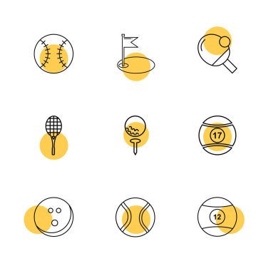 farklı düz vektör app simge kümesi 