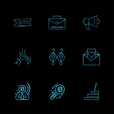 iş yaratıcı düz tasarım simgeler vektör koleksiyonu